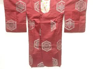 大正ロマン　亀甲に菊桐模様織出しロング道行コート